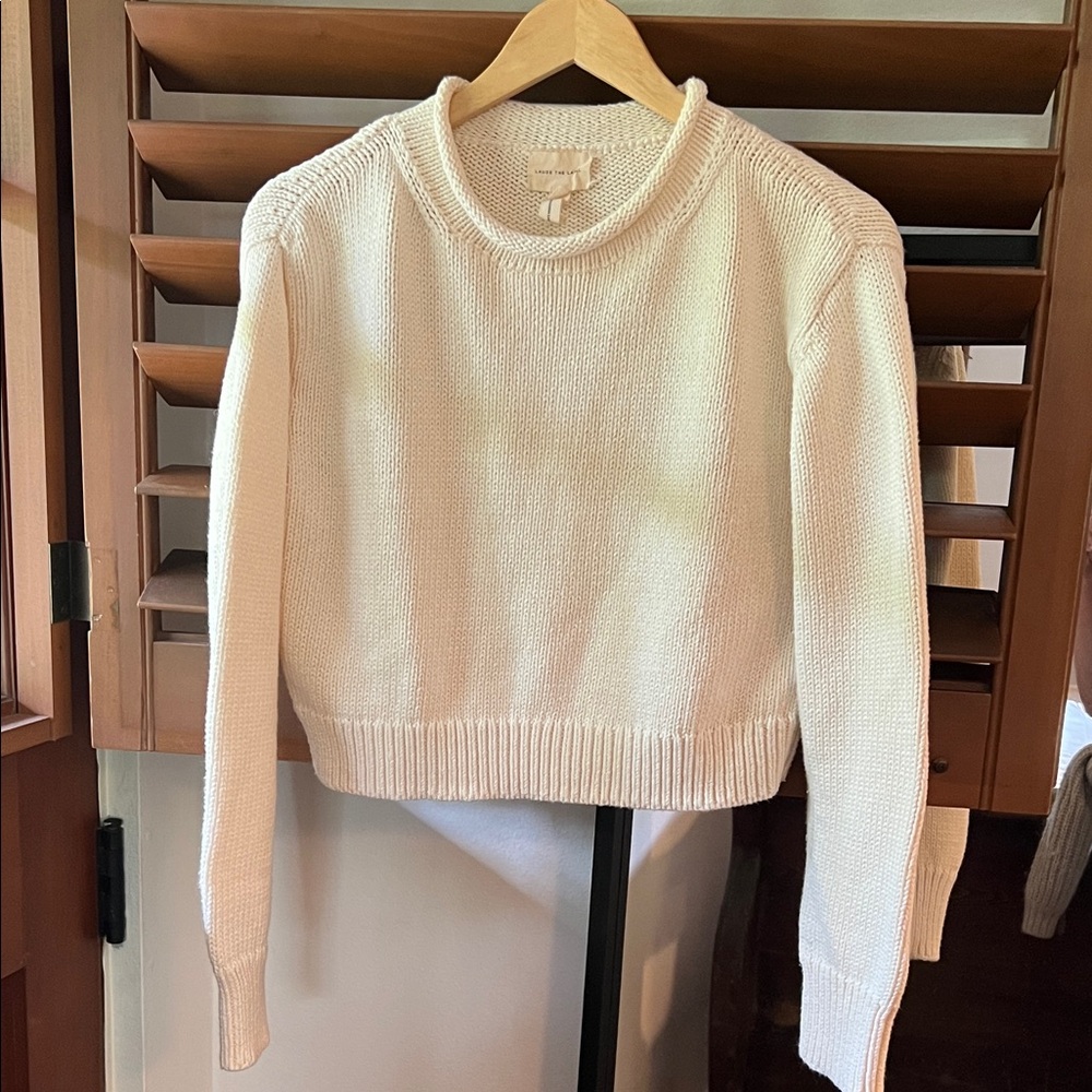Lightweight Cream Crewneck Sweater - Classic Everyday Staple